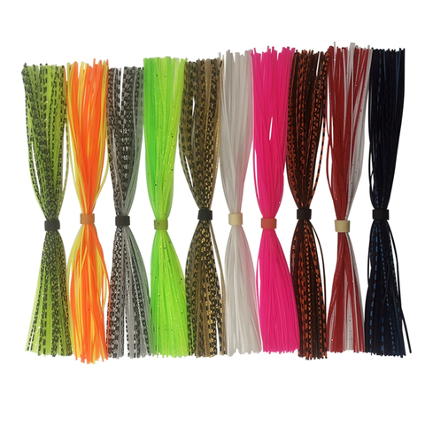 44 strands/bundle silicon skirts fishing lure Fishing Accessories  silk composite Rubber skirt tying material Buzzbaits Spinner ► Photo 1/6
