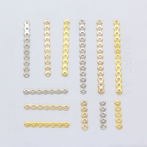 100p Gold Silver Plated DIY Jewelry Making Findings 5Hole 7Hole 10Hole 13Hole Spacer Bars Connectors Separation Metal Beads ► Photo 1/3