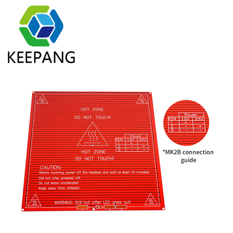 Upgraded Heatbed 12V Round Corner MK2A 3D Printer Heatbed Aluminum Plate 300x200x3mm Hotbed Black Heat Heating 3D Printer Parts ► Photo 1/6