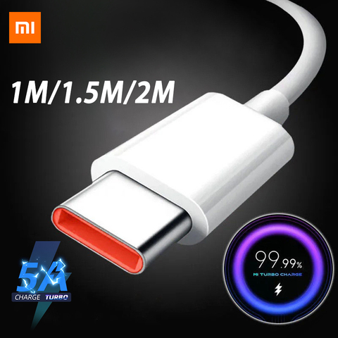 Original Type C Xiaomi Cable Charger Turbo Fast Charge For Poco M3 X3 NFC F2 Mi 11 9 Black Shark 3 Redmi Note 10 K30 TipoC 1M 2M ► Photo 1/6