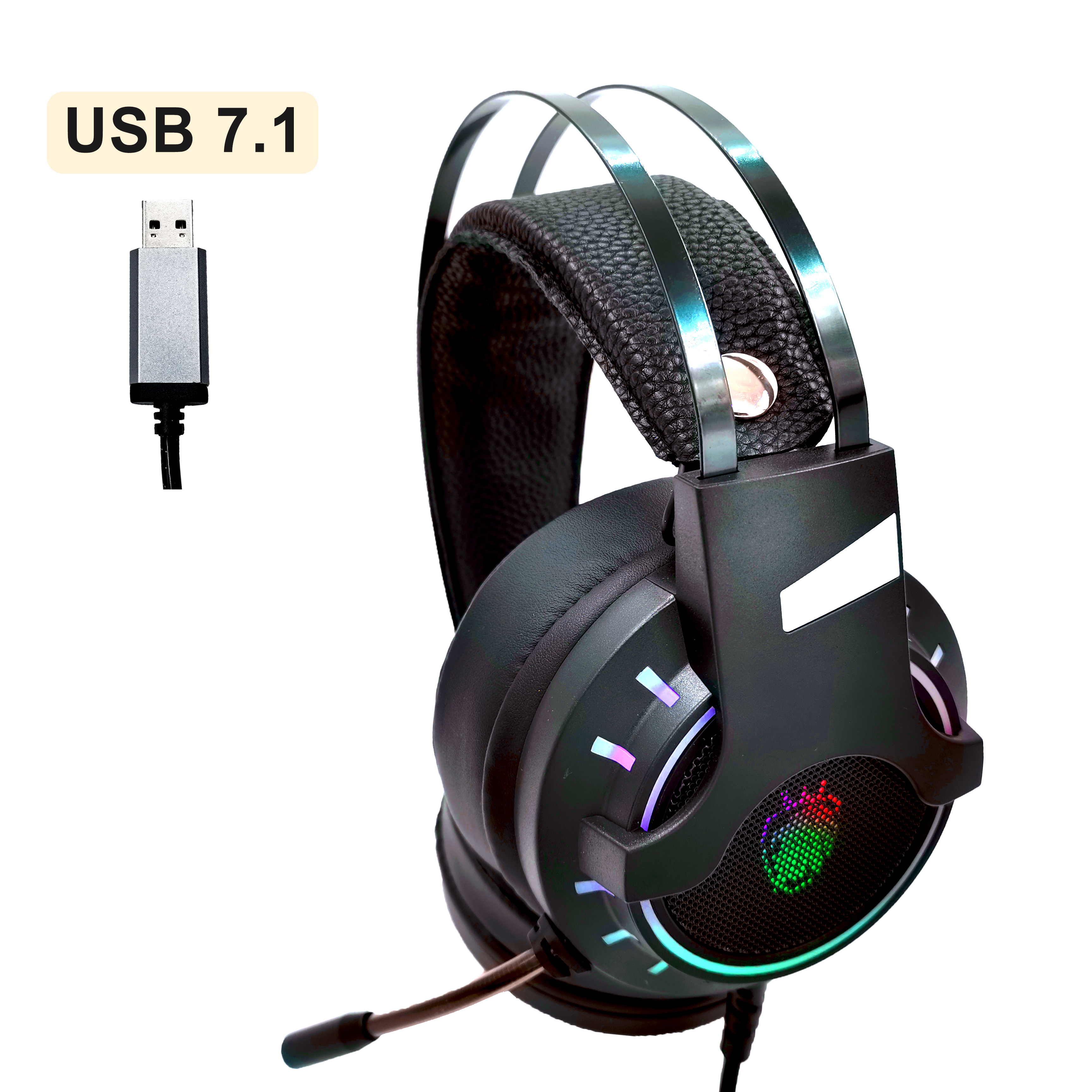 USB 7.1 & Wired Music & Gaming Headphones Headsets with Microphone Stereo Game Earphones Anti-noise Bass RGB Light For PC PS4 - Price history & Review | AliExpress Seller Moresmart Store | Alitools.io