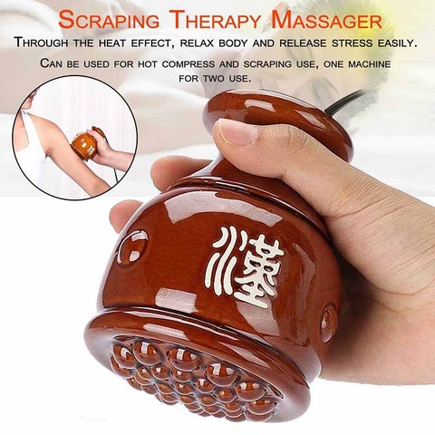 Electric Heating Vacuum Scraping Therapy Massage Guasha Machine Body Massager moxibustion beauty guasha moxa steam massage ► Photo 1/6