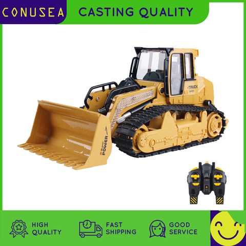 1/16 RC Truck Bulldozer Dumper Caterpillar Tractor Model Engineering Car Lighting  Excavator Radio Controlled Car Toys For Boys ► Photo 1/6