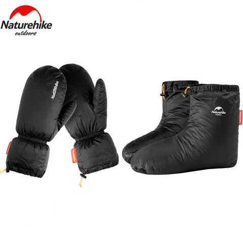 Naturehike Outdoor Camping Warm Sleeping Socks and Gloves Water Resistant Goose Down Slippers Camp Tent Sleeping Bag Accessories ► Photo 1/6