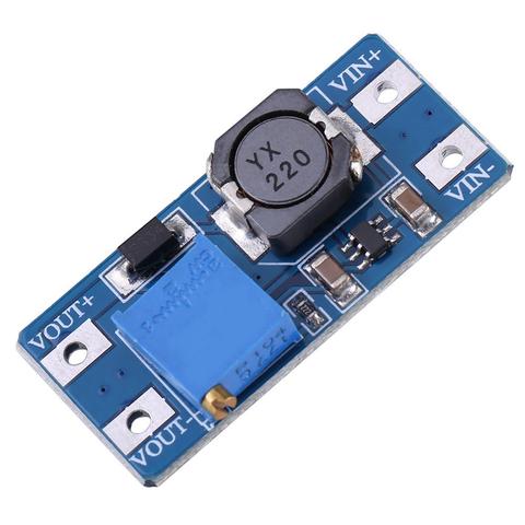 MT3608 DC-DC Voltage Step Up Adjustable Boost Converter Power Supply Module 2A 2V~24V DC to maximum 28V DC Power Step-up Module ► Photo 1/6