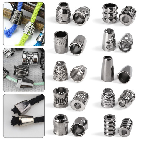 10pcs Metal Paracord Beads Charms Buckles for Paracord Bracelet Survival Tools Knife Lanyards Wristband DIY Pendant Buckle ► Photo 1/6