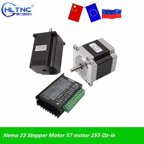 Free ship! 57HS5630A4 lead Nema 23 Stepper Motor 57 motor 255 Oz-in 56mm 3A 6.35mm/8mm TB6600 CNC Laser Grind Foam Plasma Cut ► Photo 1/6