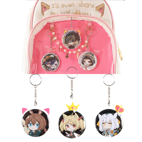 Anime Backpack Keychains Cute Backpack Keychains Badge PVC Case Suitable 50-58mm Badge Girls Ita Bag Accessories H908 ► Photo 1/6