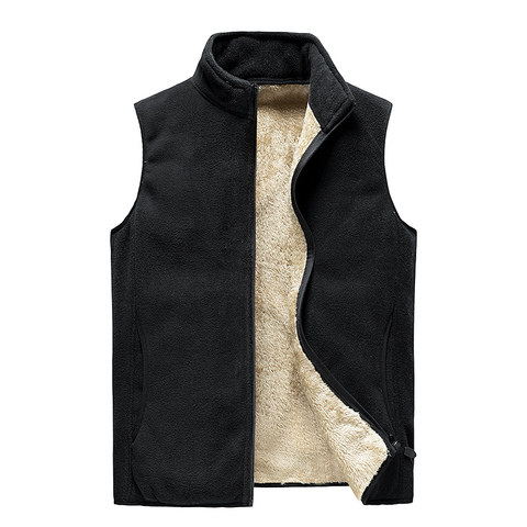 Autumn Winter Fleece Mens Vest Jacket Casual Warm Thick Big Tall Plus Size 8XL Men's Sleeveless Vest Waistcoat New Loose Vest ► Photo 1/6