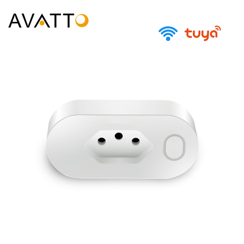 AVATTO  16A Brazil Standard Wifi Smart Plug with Power Monitor, Smart Life APP Smart Socket Voice Works for Google Home, Alexa ► Photo 1/6