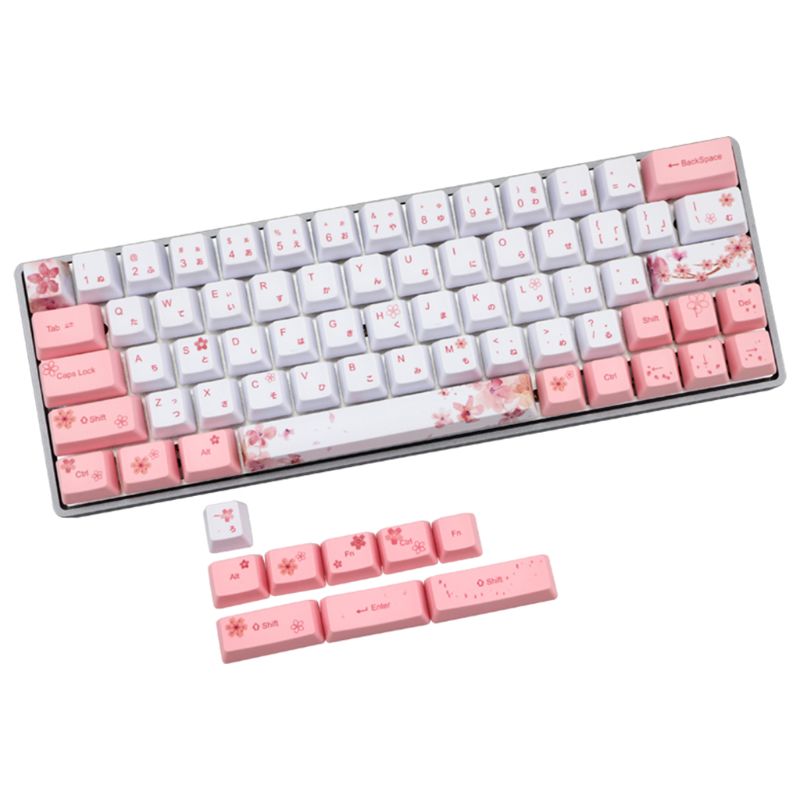 71 Key Cherry Blossom Keycaps OEM Profile for Cherry MX