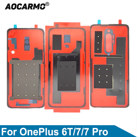 Aocarmo For OnePlus 6T/7/7 Pro Back Rear Adhesive + Rear Camera Glue + Graphene Heat Dissipation Sticker + Shockproof Sponge Pad ► Photo 1/6