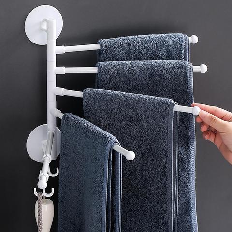 Wall Mount Punch Free Adhesive Bathroom Towel Holder Hanger Shelf Rack Organizer Cabinet Door Hanging Holder Organizer Stand ► Photo 1/6