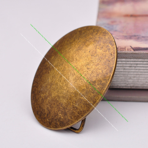 Strong Antique Brass Metal Oval Western Leathercraft Jeans Belt Buckle Replacement Fit 39m ► Photo 1/6