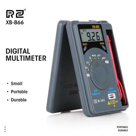 LCD Digital Multimeter Auto Range AC/DC Pocket Ammeter Voltmeter Tester Tool Meter Multimetro 1.5V XB866 ► Photo 1/6