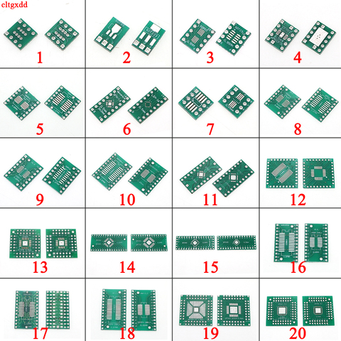 10pcs PCB Board SOP8 SOP14 SOP16 SOP20 SOP24 SOP28 QFP FQFP TQFP Turn To DIP Adapter Converter Plate TSSOP 8 14 16 20 24 28 ► Photo 1/6