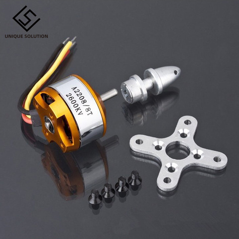 2208 A2208 Brushless Motor 1100KV 1400KV 1800KV 2200KV 2300KV 2600KV 3000KV Outer Rotor For RC DIY Fixing Wing Drone ► Photo 1/3