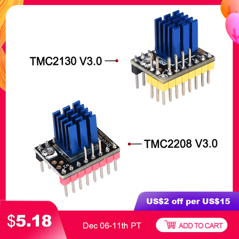 BIGTREETECH TMC2130 V3.0 SPI TMC2208 UART Stepper Motor Driver 3D Printer Parts for SKR V1.3 V1.4 PRO MKS sGEN L A4988 TMC2209 ► Photo 1/6