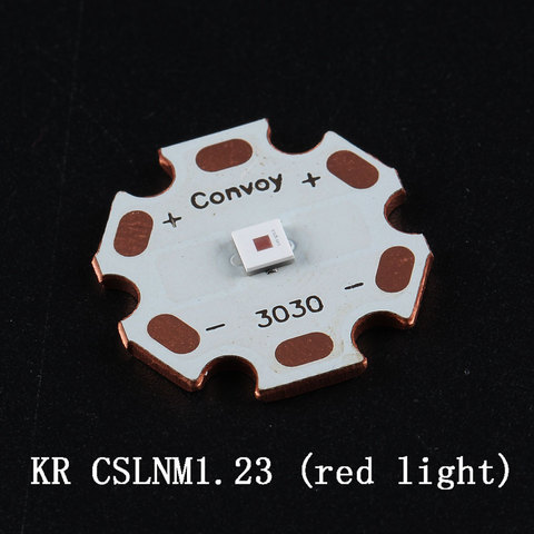 KR CSLNM1.23 LED,  red light,bare LED or soldered on DTP copper board. ► Photo 1/3