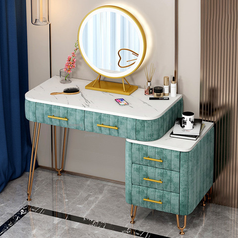 Light Luxury Dressing Table Bedroom Furniture Modern Home Dressers Simple Storage Cabinet Ins Princess Vanity Dressing Table ► Photo 1/1