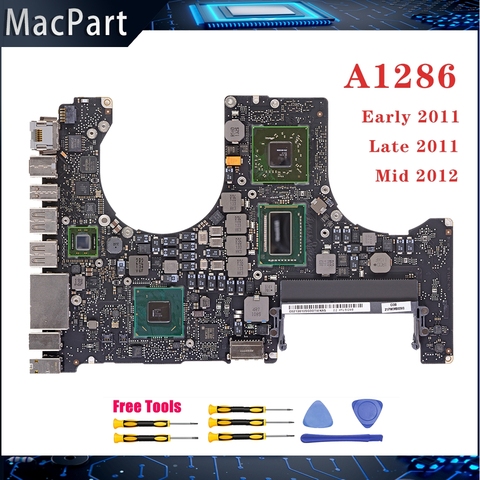 Original Tested A1286 Motherboard 820-2915-A/B 820-3330-B for MacBook Pro 15