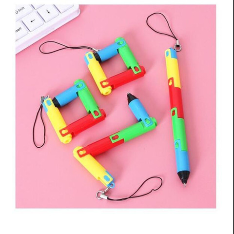 1pc Collapsible Ballpoint Pen Bending Deformation Pen Korean Creative Primary School Stationery Novelty Cute Children Gift ► Photo 1/6