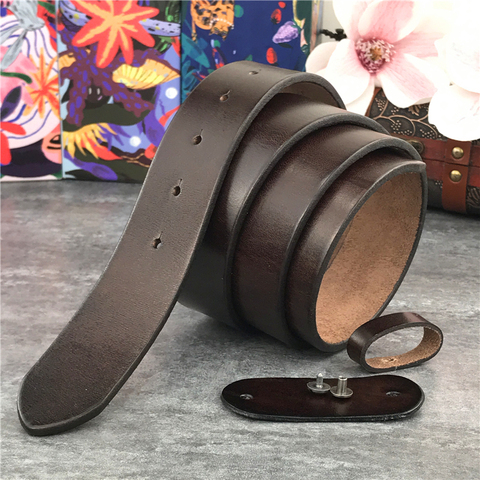 Super Thick Top Quality Genuine Leather Luxury Belts Without Belt Buckle Men Belt Male Strap Ceinture Belt Men 95-125CM SP01 ► Photo 1/6