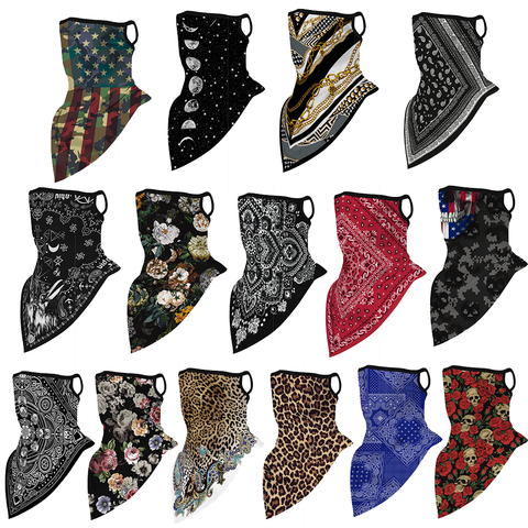 1PC Floral Print Multi-Function Scarf Neck Cover Face Mask Cycling Balaclava Bandana Scarf Cap Headwear Outdoor Sport Accessory ► Photo 1/6