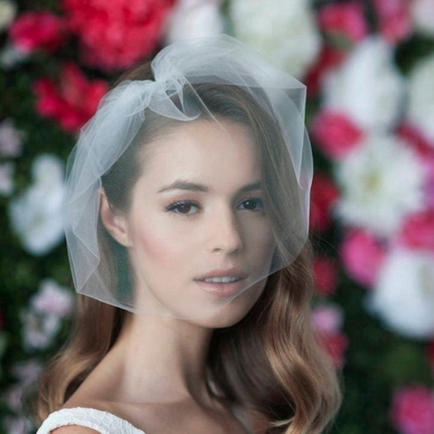 Bridal birdcage veil birdcage blusher tulle bridal birdcage veil tulle veil wedding accessories ► Photo 1/6