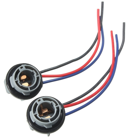 2Pcs 1157 2057 2357 BAY15D P21/4 Car Lamp Socket Adapter Connector Harness Wiring For Car Turn Signal Headlight Light Bulb 10cm ► Photo 1/6