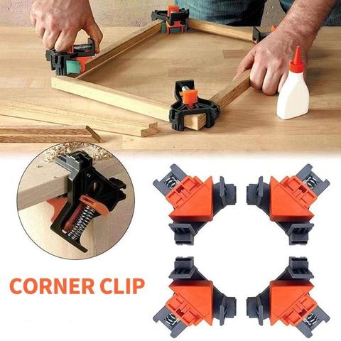 1/4Pcs Woodworking Corner Clip 90 Degree Right Angle Clamp Fixing Clips Picture Frame Corner Clamp Furniture Repaire Hand Tool ► Photo 1/6