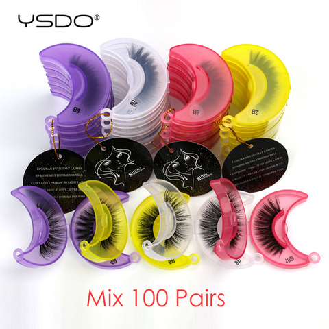 YSDO 3D Mink Lashes Wholesale 20/30/40/100 Pairs Fluffy Mink Eyelashes Makeup Natural False Eye Lashes Extension Lashes In Bulk ► Photo 1/6