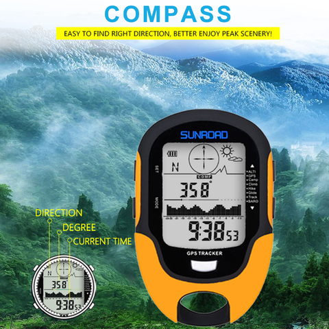 Sunroad Military Digital GPS Bike Computer Speedometer Compass Hiking Survival Compass Outdoor Camping Hiking Climbing Altimeter ► Photo 1/6