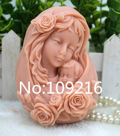 New Product!!!1pcs Mother Son love (ZX369) Handmade Soap Mold Crafts DIY Silicone Mould ► Photo 1/1