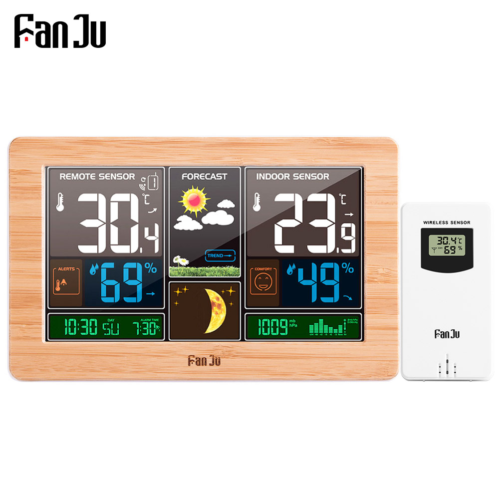 FanJu Indoor Outdoor Thermometer Hygrometer Barometer Wireless