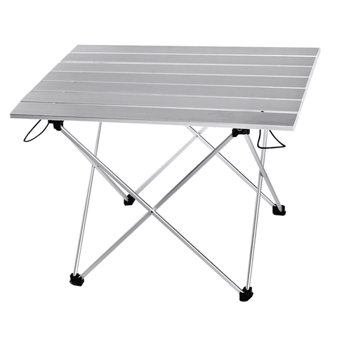Camping Table Portable Outdoor Aluminum Folding Table BBQ Camping Table Picnic Folding Tables Candy Light Color Desks S L Size ► Photo 1/6