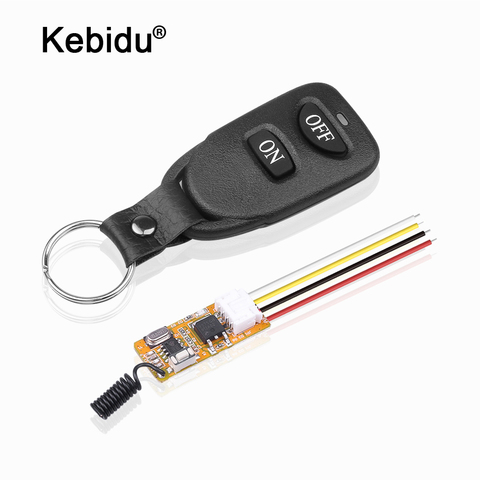 kebidu 433 MHz Wireless Remote Control Switch Receiver Module 3V-12V 433 MHz Transmitter Remote Control For Light LED ► Photo 1/6