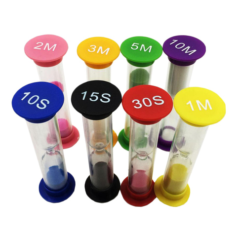 8 Set Sand Timer Clock 10/ 15/ 30 Seconds & 1/ 2/ 3/ 5/ 10 Minutes Sandglass Hourglass Kitchen Tool Home Decoration ► Photo 1/6