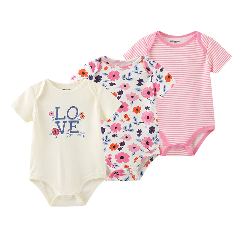 Buy Online Unisex Baby Girl Clothes Bodysuits 3pcs Newborn Cotton Baby Boy Clothes Girls Baby Clothing Short Sleeve Roupas De Bebe Alitools