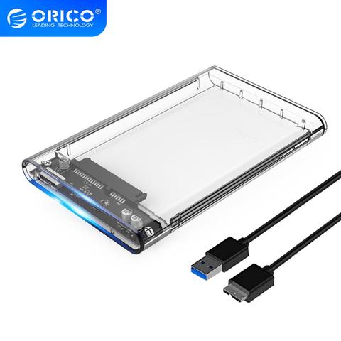 ORICO HDD Case 2.5 inch Transparent SATA to USB 3.0 3.1 Hard Disk Case Tool Free 5Gbps 4TB UASP Type C SSD HDD Enclosure 10Gbps ► Photo 1/6