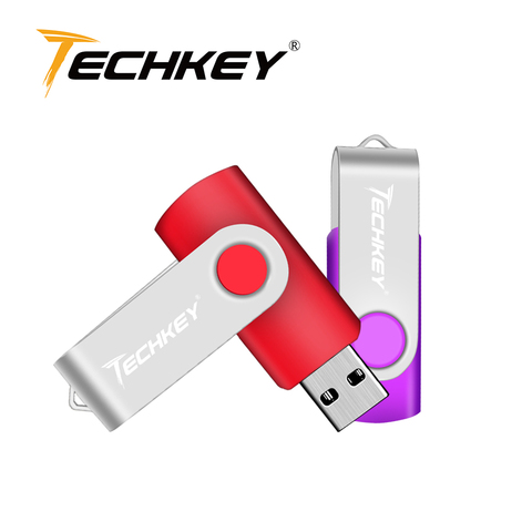 Techkey 2022 newest usb flash drive 4gb 8gb pendrive 16gb 32gb флешка Storage usb stick for phone Memory stick Free shipping ► Photo 1/6