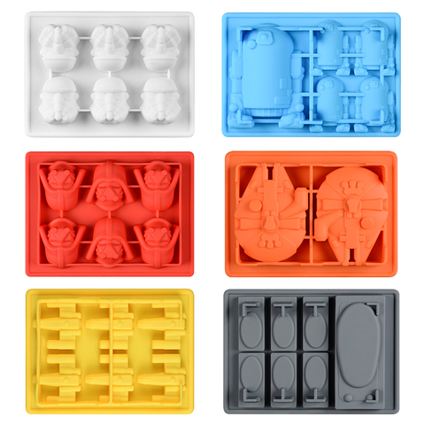SILIKOLOVE Cake Decorating Moulds Silicone Molds for Baking Chocolate Candy Gummy Dessert  Ice Cube Molds for Star War Fans ► Photo 1/6