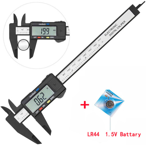 Vastar 150mm 100mm Electronic Digital Caliper 6 Inch Carbon Fiber Vernier Caliper Gauge Micrometer Measuring Tool Digital Ruler ► Photo 1/6