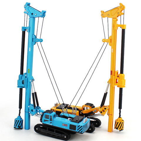 KDW Alloy Model 1:64 Rotary Drilling Rig Crawler Diecast Excavator Model Toy Engineering Vehicle Hobby Collection For Children ► Photo 1/6