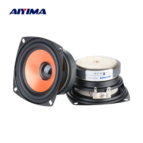 AIYIMA 2Pcs 3.5 Inch Full Range Audio Speakers Column Portable Fever Sound Speaker 4 Ohm 20 W Loudspeaker DIY Home Theater ► Photo 1/6