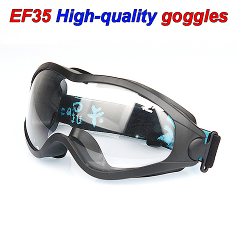 EF35 type high quality safety goggles Gray-black Be applicable welding glasses Anti-fog Anti-scratch Anti-shock safety glasses ► Photo 1/5
