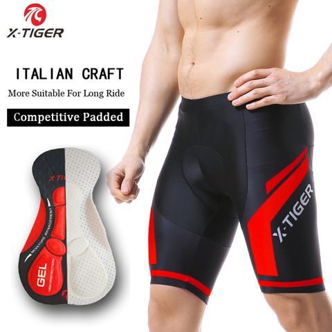 X-TIGER Breathable Men Cycling Shorts Shockproof Mountain Bike Shorts Summer Quick Dry MTB Shorts With Coolmax 5D Gel Padded ► Photo 1/6