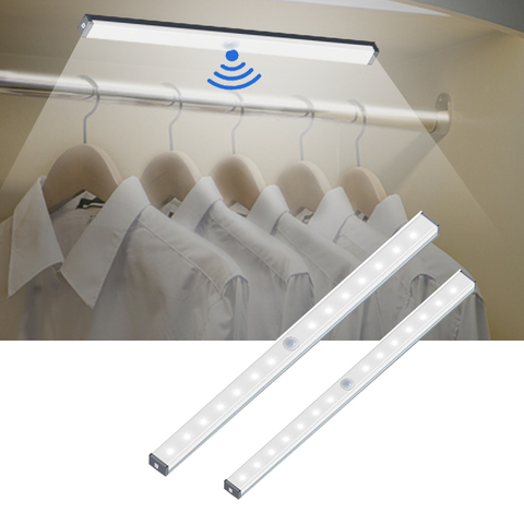 14 20 LED USB Charging Cabinet Light Magnetic Strip Closet Light Night Lamp With Motion Sensor For Kitchen Bedroom Home Lighting ► Photo 1/6