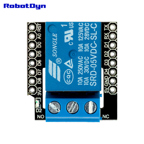 Contact Relay shield for WiFi WeMos D1 mini, with pin-headers set. For AC 110/220V, DC 30V ► Photo 1/5