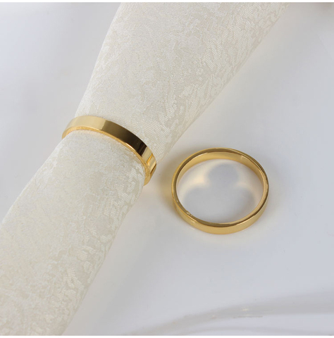 6/10pcs Gold Color Napkin Rings Napkin Buckles Serviette Holder for Wedding Party Restaurant Banquet Hotel Home Table Decoration ► Photo 1/5